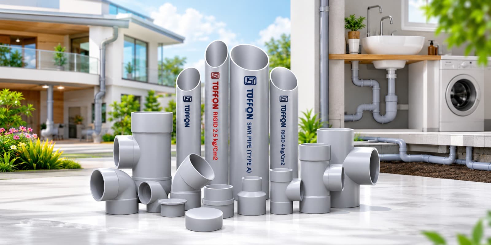 Tuffon SWR pipes and fittings, full product range